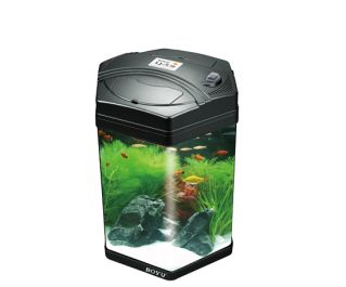 Аквариум серебристый, 68л, фильтр 7 Вт, светильник 15Вт. (LJ-430 silver)