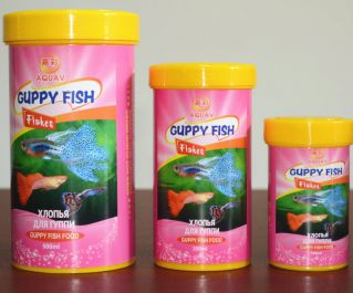 AQUAV Guppy Fish Flakes (Хлопья для гуппи)