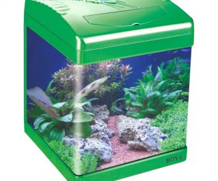 Аквариум зеленый, 26л, фильтр 4 Вт, светильник 11/13Вт. (ASD-320MD green)