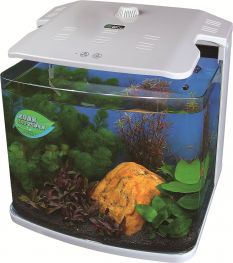 Аквариум  36 л. белый, светильник 13,7Вт, система фильтрации, помпа 5Вт (LAT-40/W)