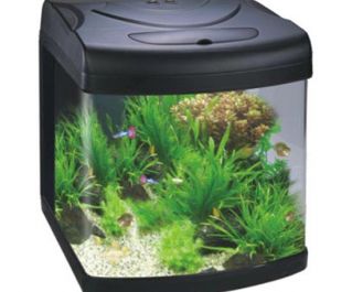 Аквариум черный, 32л, фильтр 5Вт, светильник 18Вт*1 (BY-388A black)