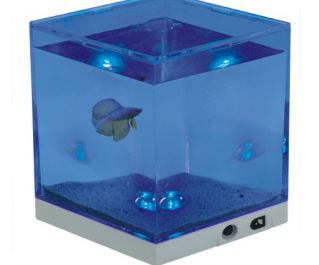Аквариум для петушка с подсветкой, черный (NA-1 black)