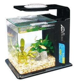 Аквариум 13л, черный, лампы 4Вт; система фильтрации (KQ-2720/Black)