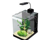 BOYU Аквариум 7.5л, черный, фильтр 2.5Вт, светильник 2Вт (ME-175A Black)
